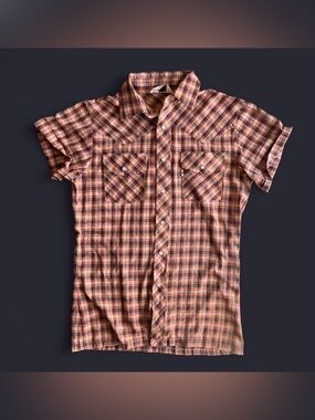 Vintage 1970’s Levi's Wildfire plaid western shirt size M